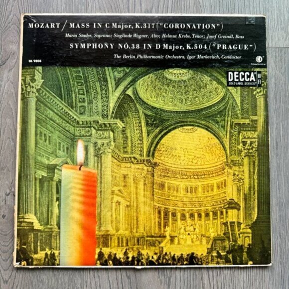 Vintage 50s Mozart Vinyl Record "Mass in C Major K.317" & "Symphony No.38 K.504" - Picture 6 of 6